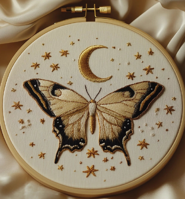 Embroidery Kit - Gilded Moth