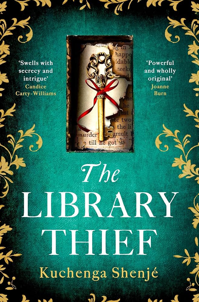 The Library Thief: The Binding meets The Vanishing Half in this gripping, original mystery cover image