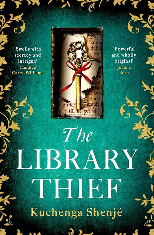 The Library Thief: The Binding meets The Vanishing Half in this gripping, original mystery cover image