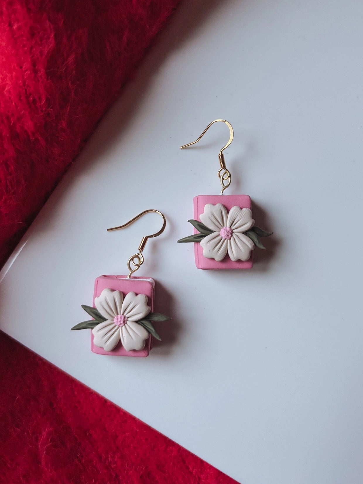 Earrings - Floral Book