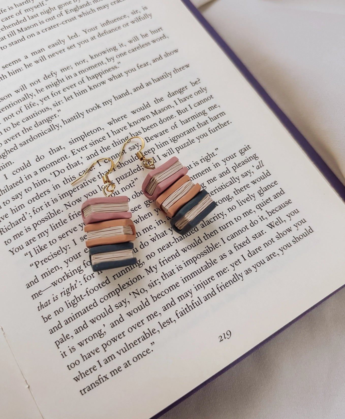 Earrings - Mini 3D Books