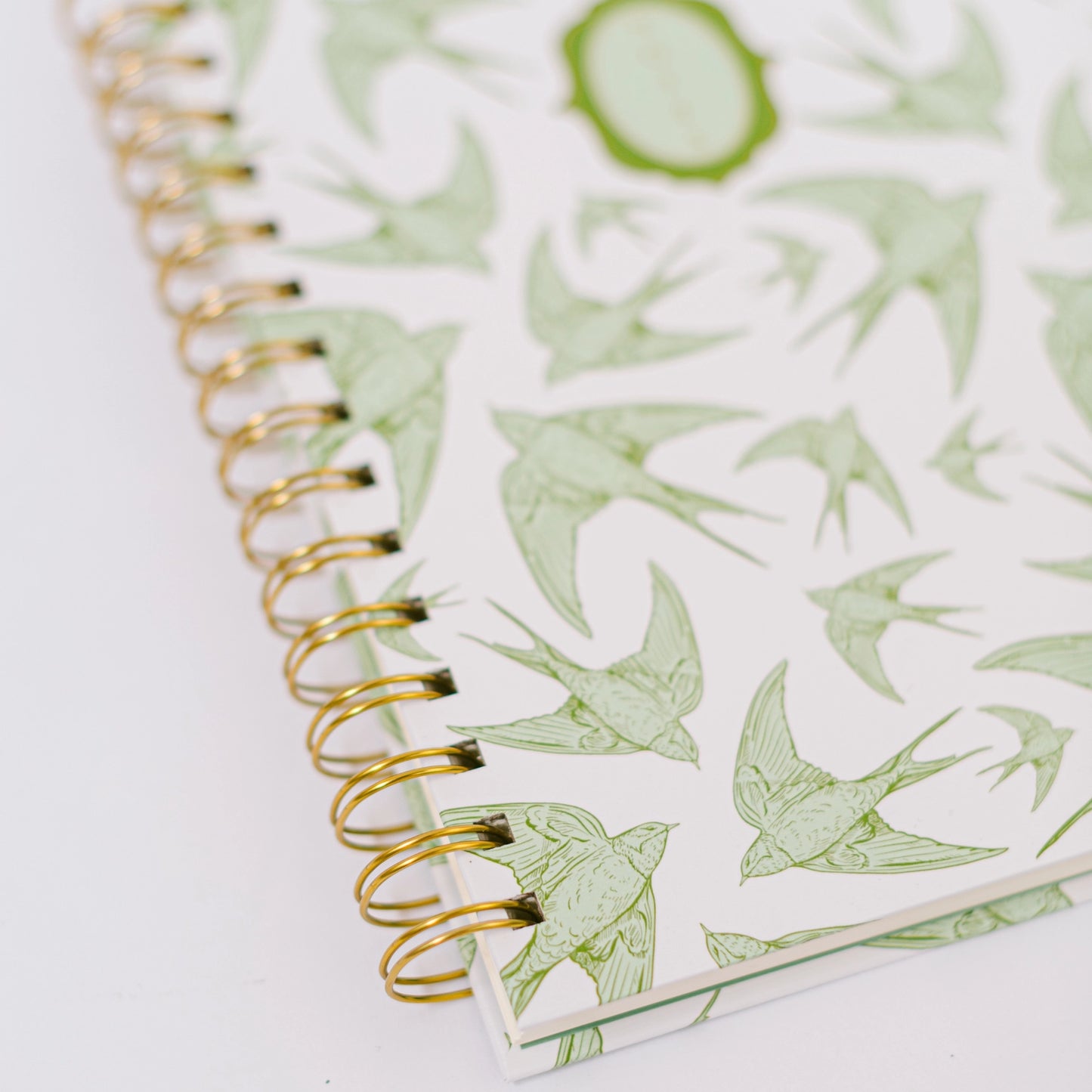 Spiral Notebook: Green Swallows