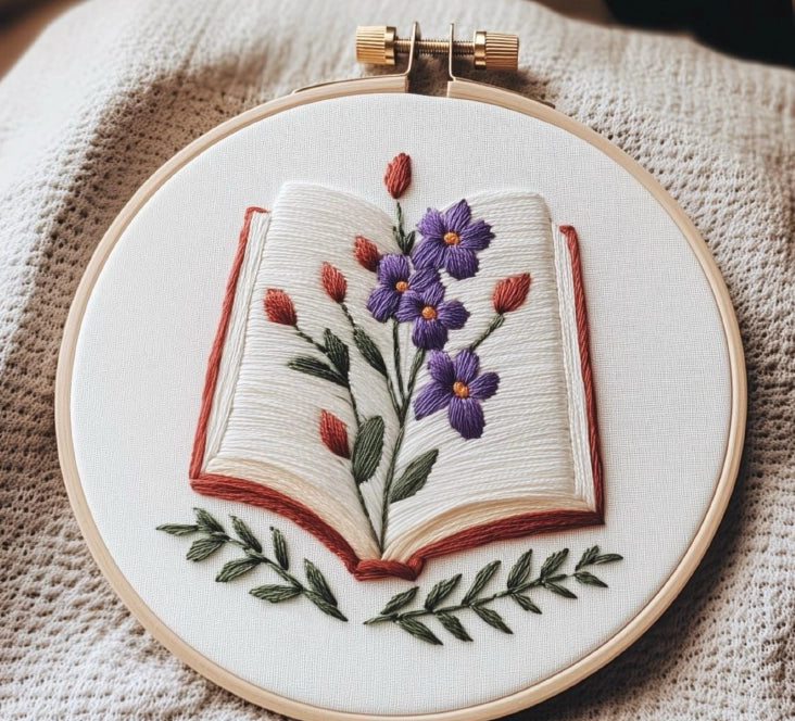 Embroidery Kit - Floral Book