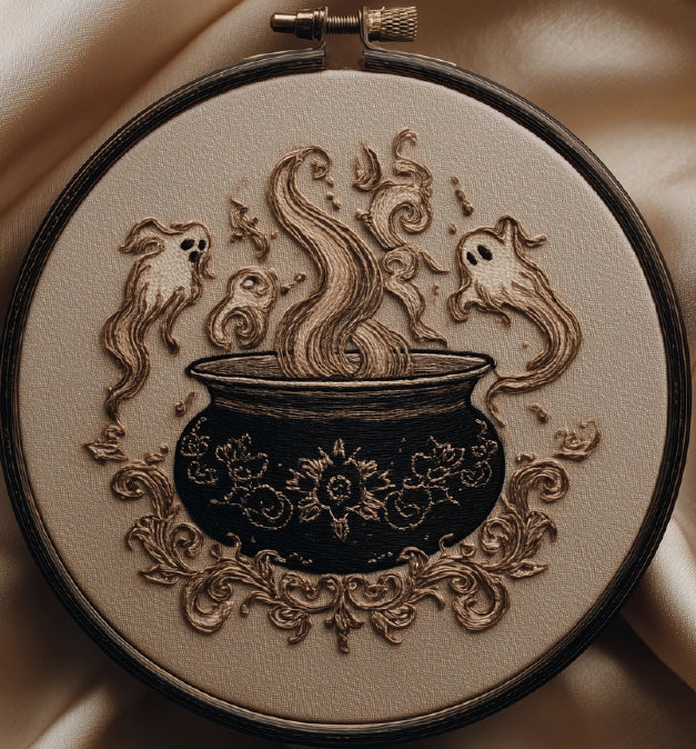 Embroidery Kit - Ghostly Cauldron