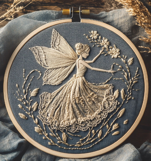 Embroidery Kit - Ivory Fairy